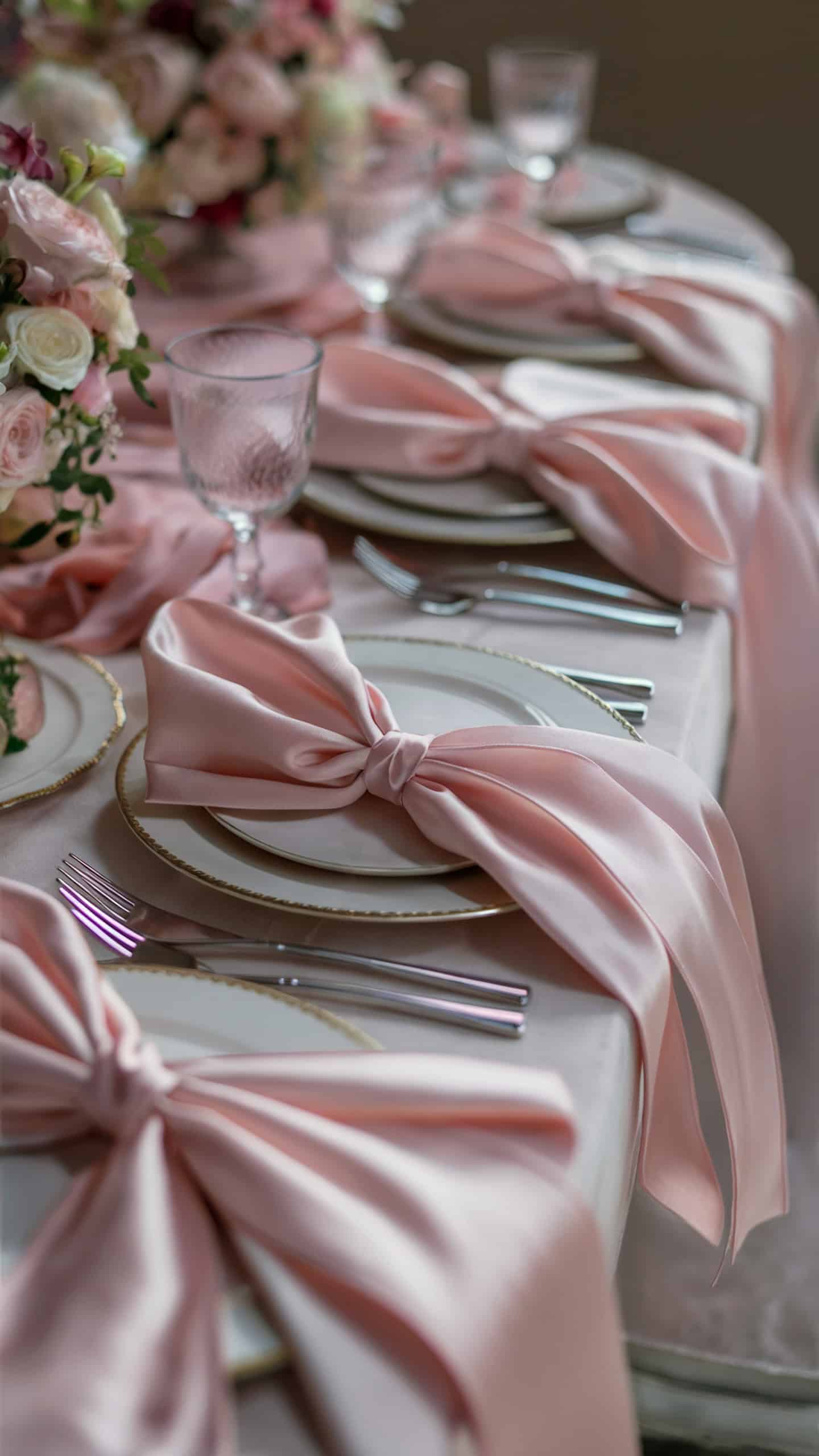 Petal Pink Ribbon Ties