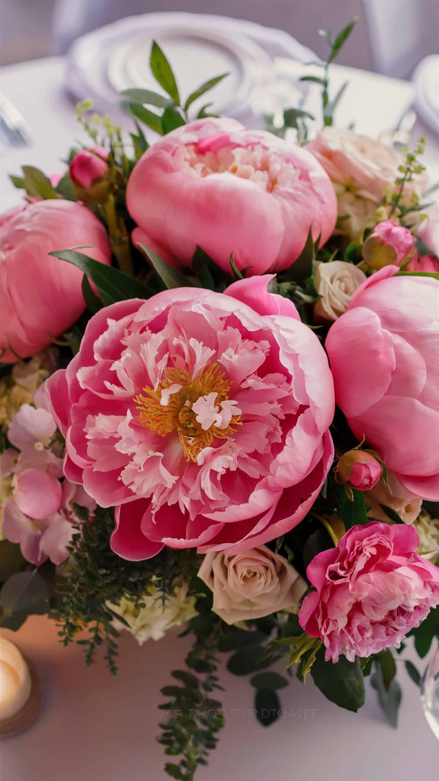 Pink Peonies Centerpiece