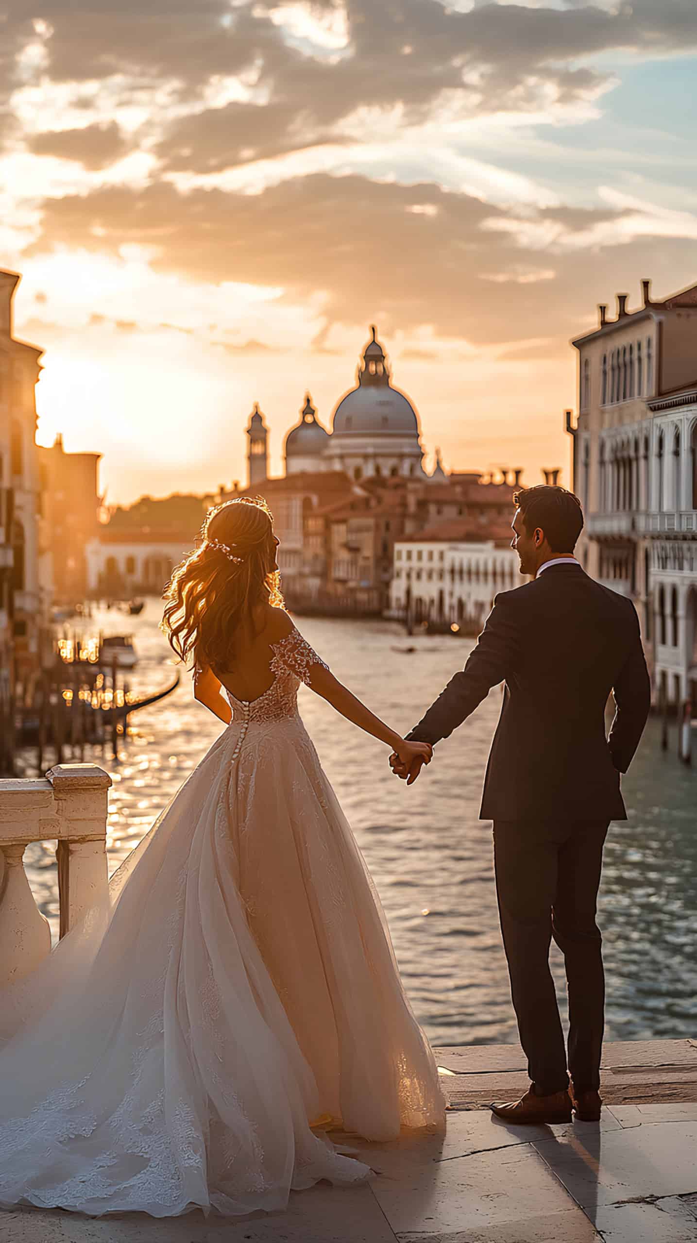 Playful Twirl on Ponte di Rialto
