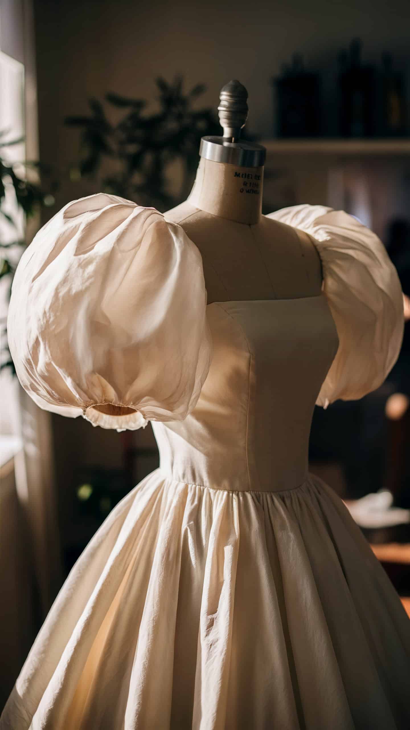 Puff Sleeves Bridal Dress