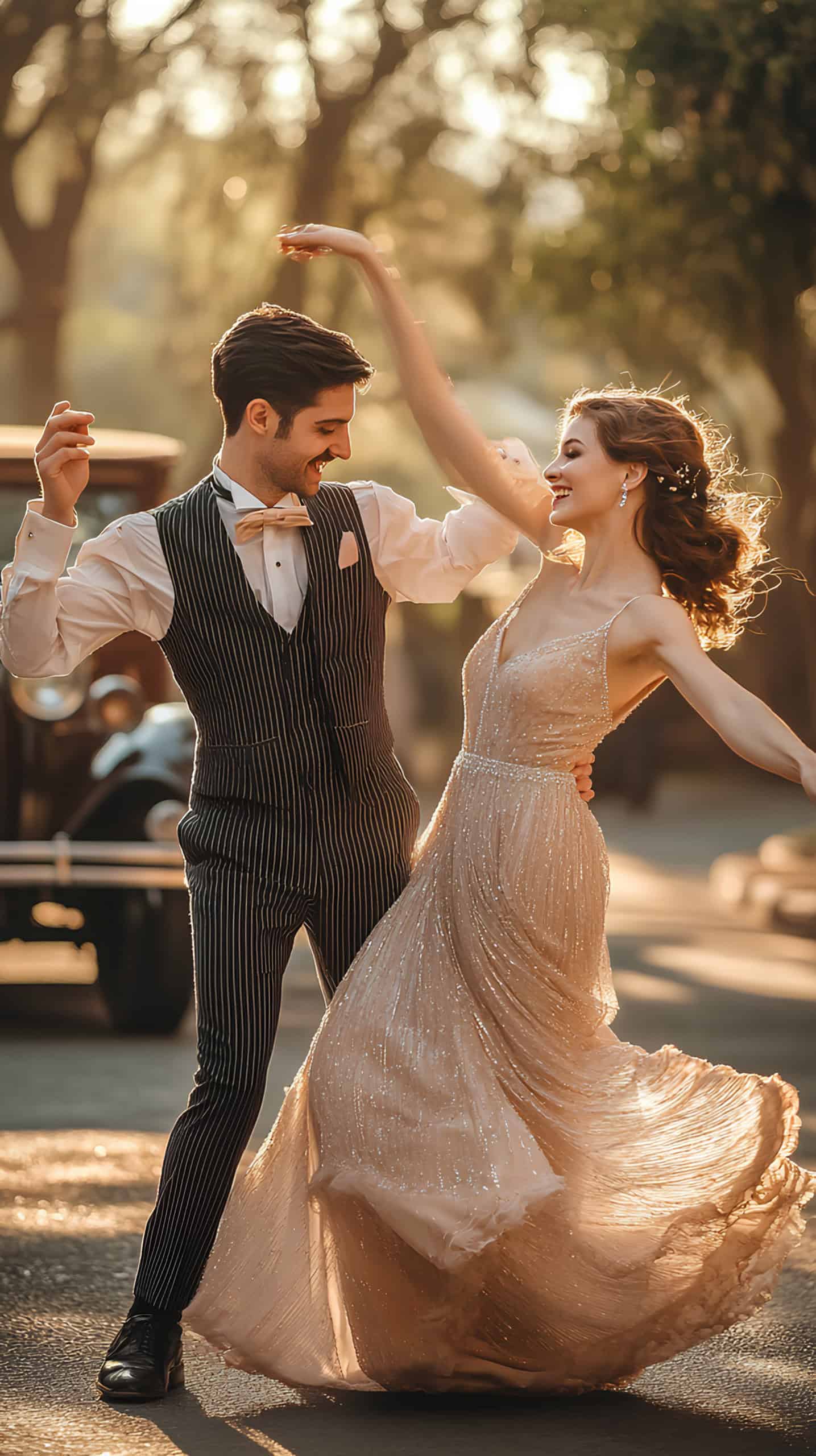 Retro Swing Dance Pose