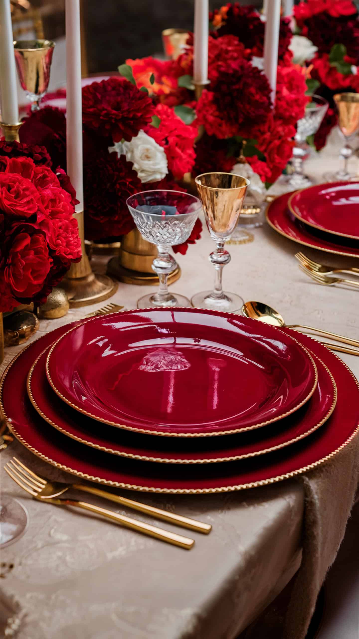 Ruby Red Charger Plates