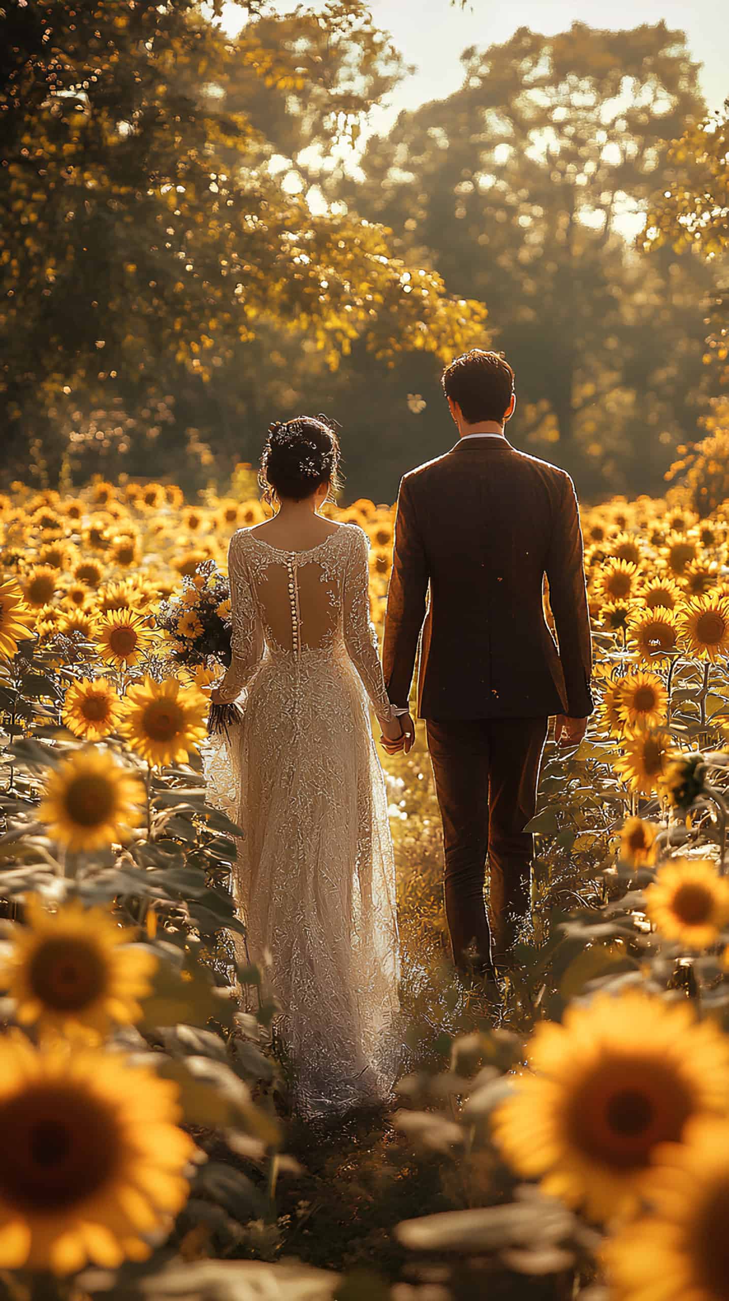 Rustic Field with Sunflowers