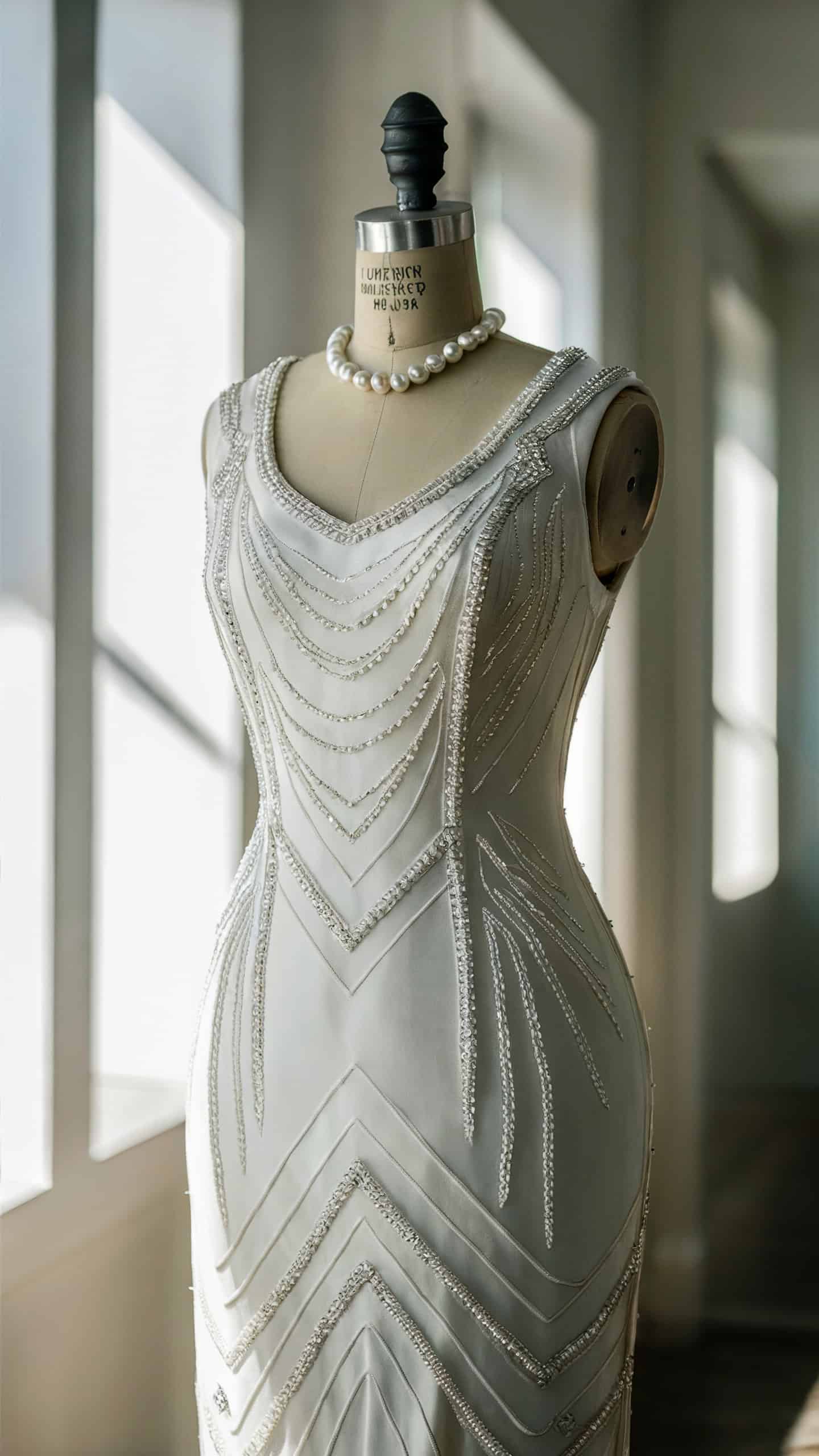 Sheath Dress with Pearl Details