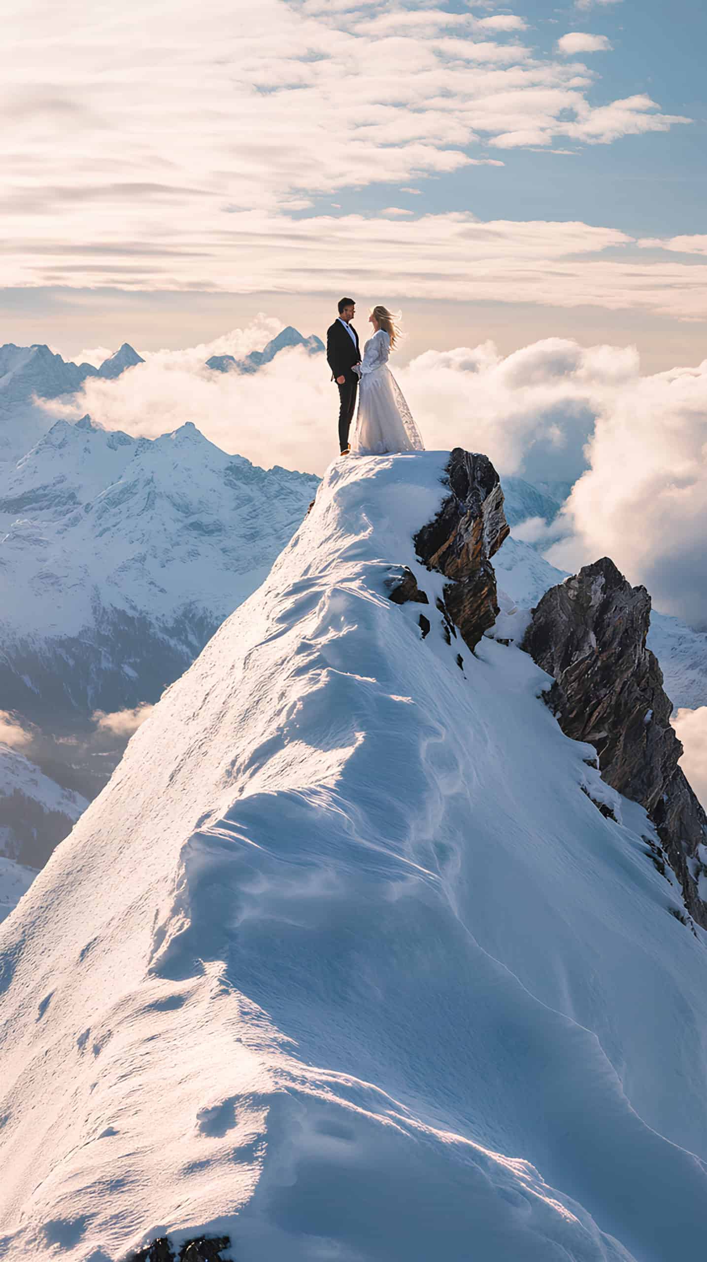 Snowy Mountain Top