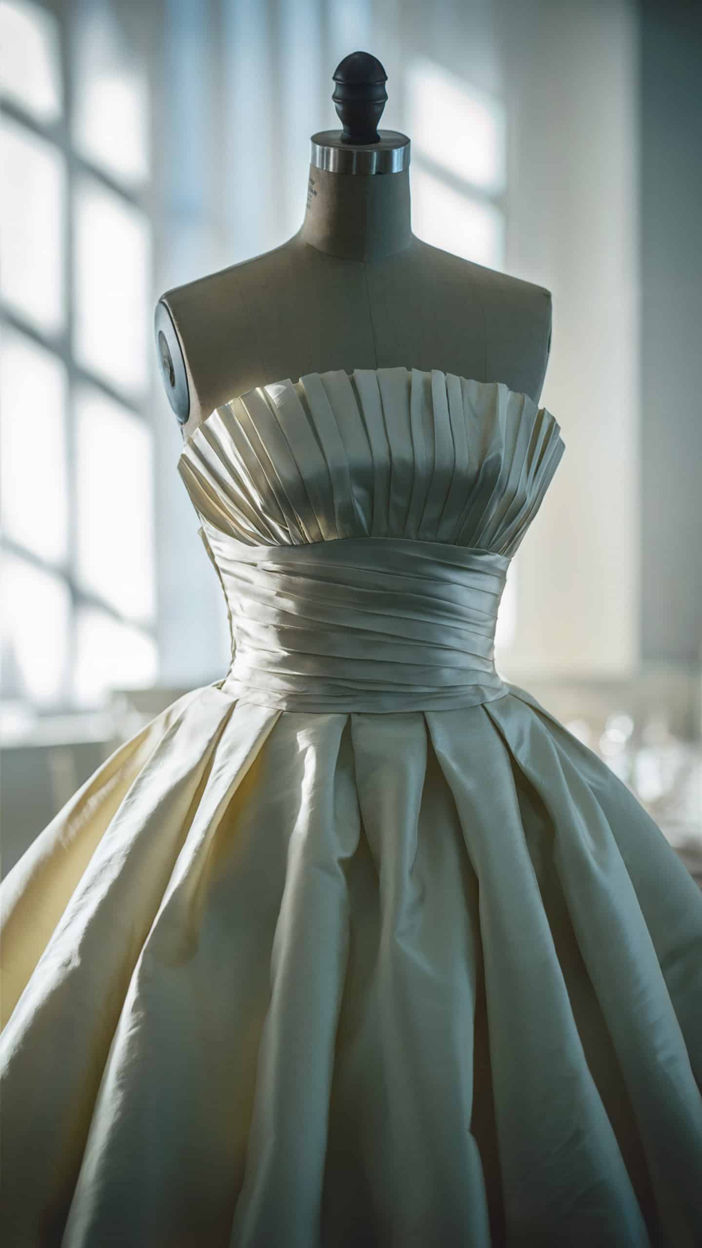Strapless Taffeta Dress