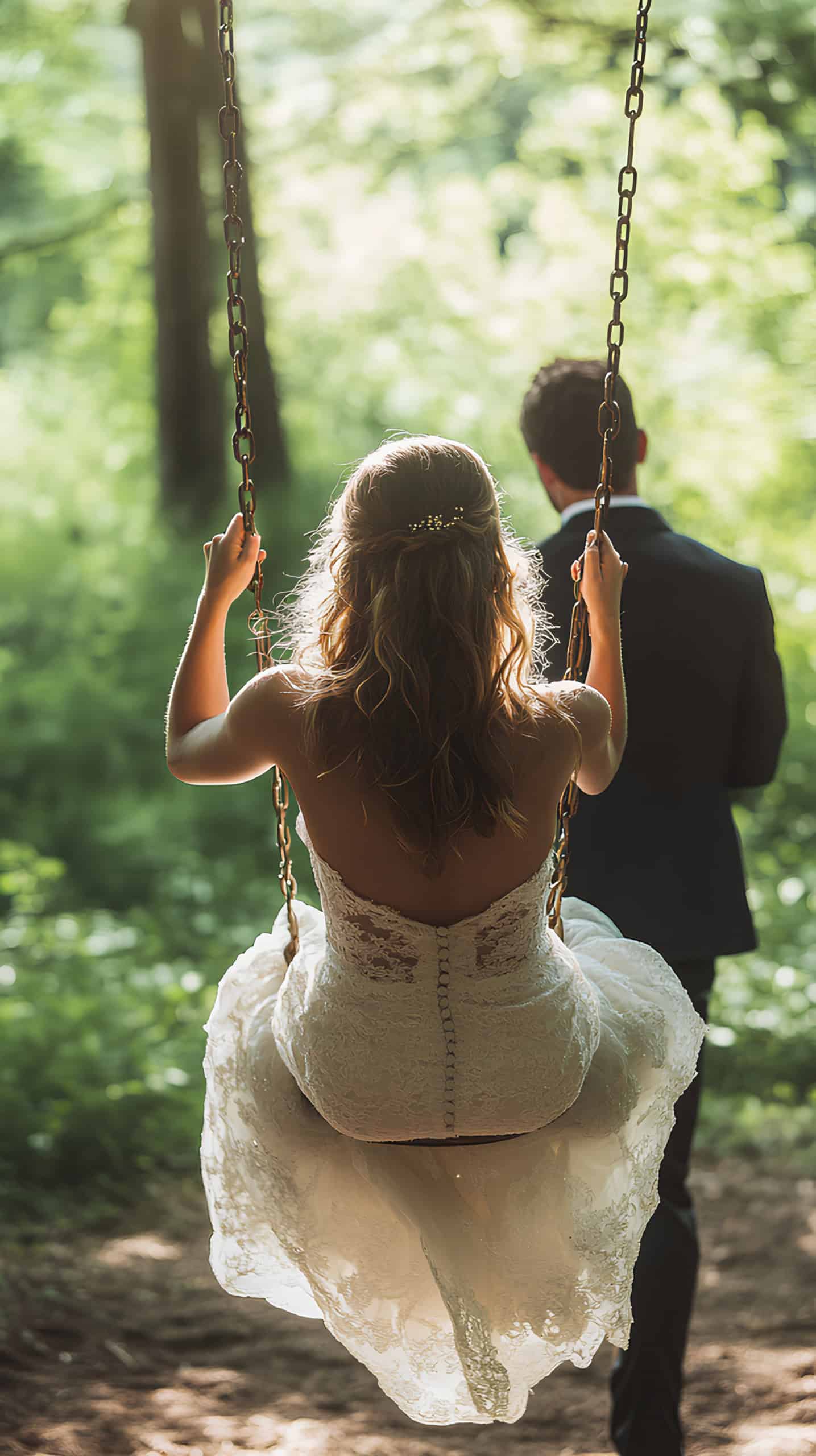 Swinging on a Playground Swing