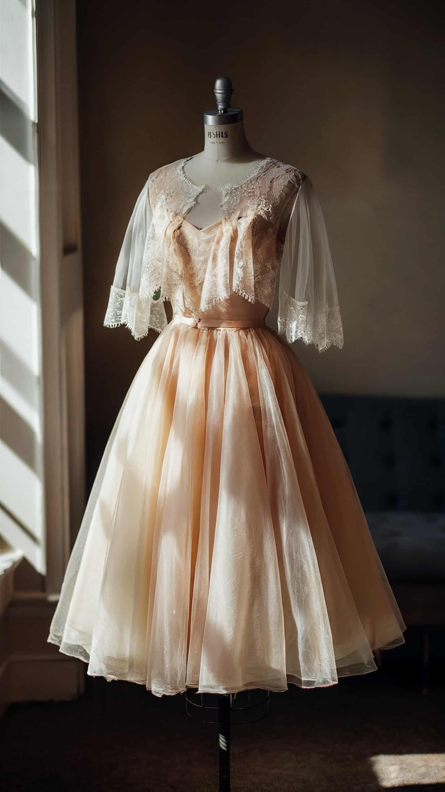 Tea-Length Organza Dress