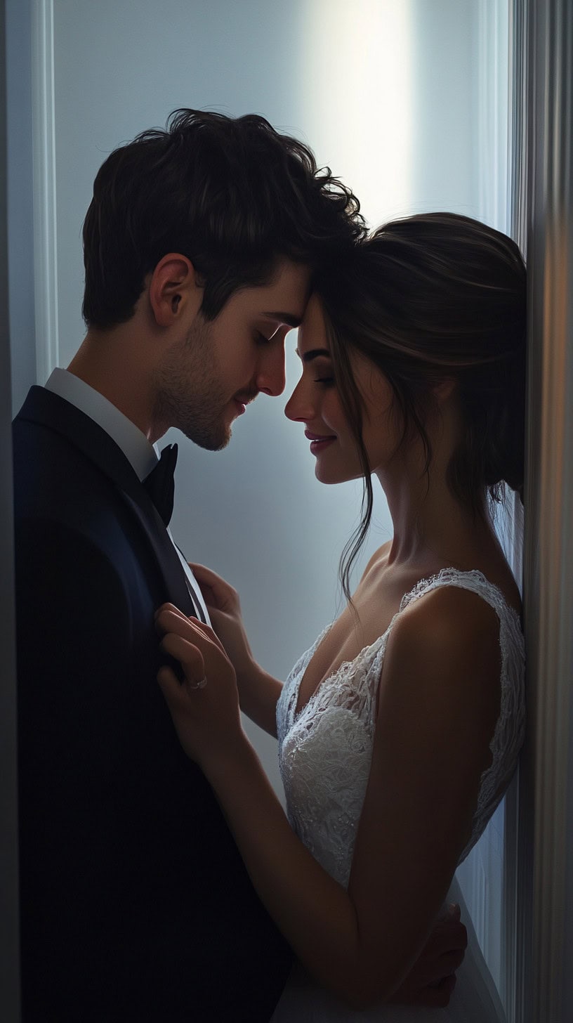 Tender Moment Before the Ceremony
