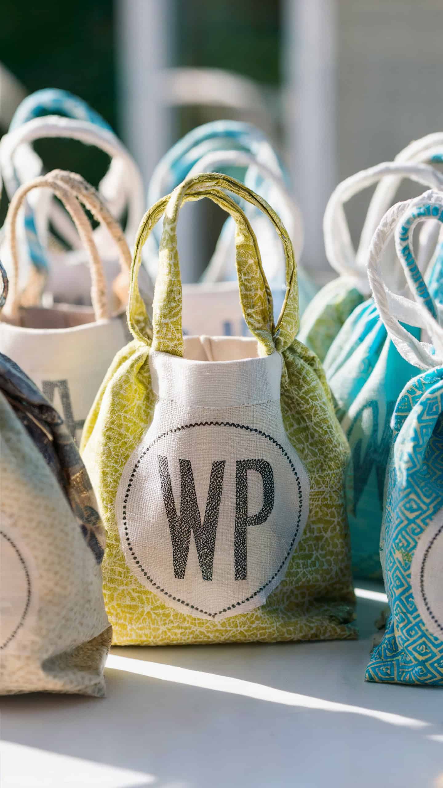 Upcycled Fabric Gift Bags
