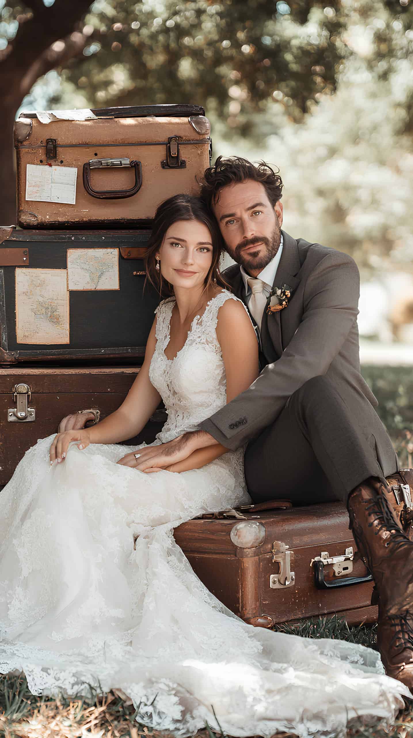 Vintage Luggage Props