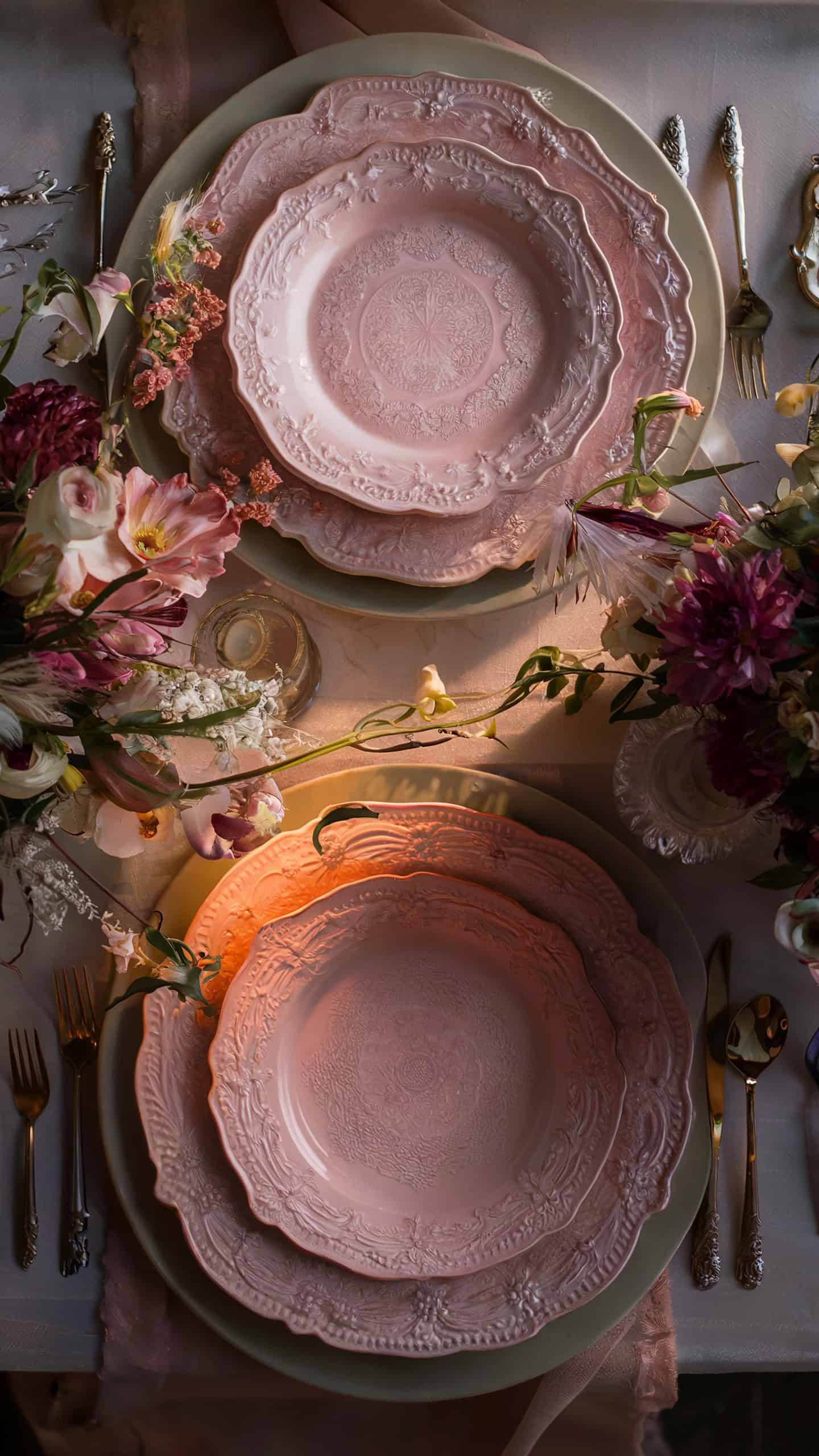 Vintage Pink Plates