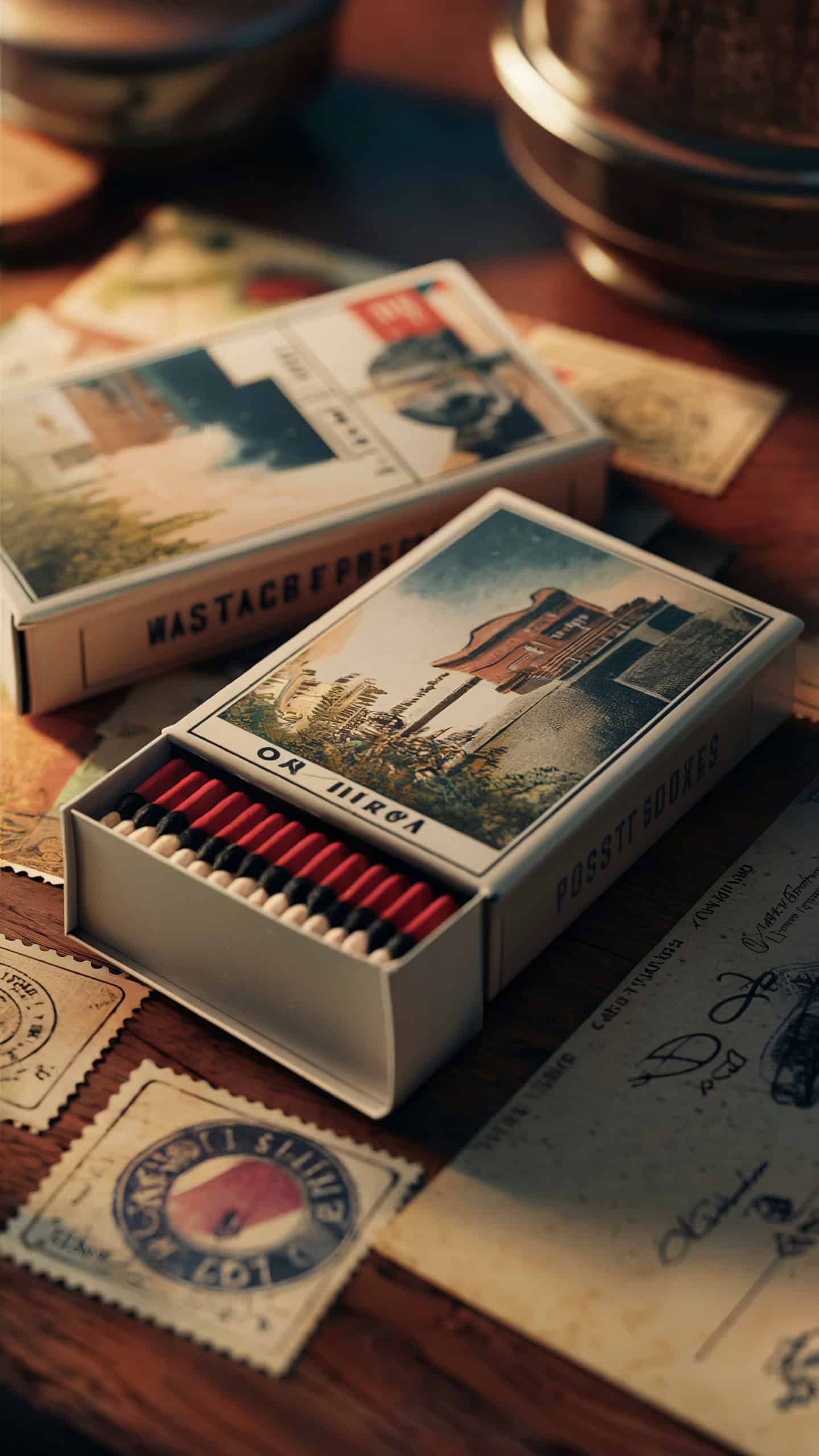 Vintage Postcard Matchboxes