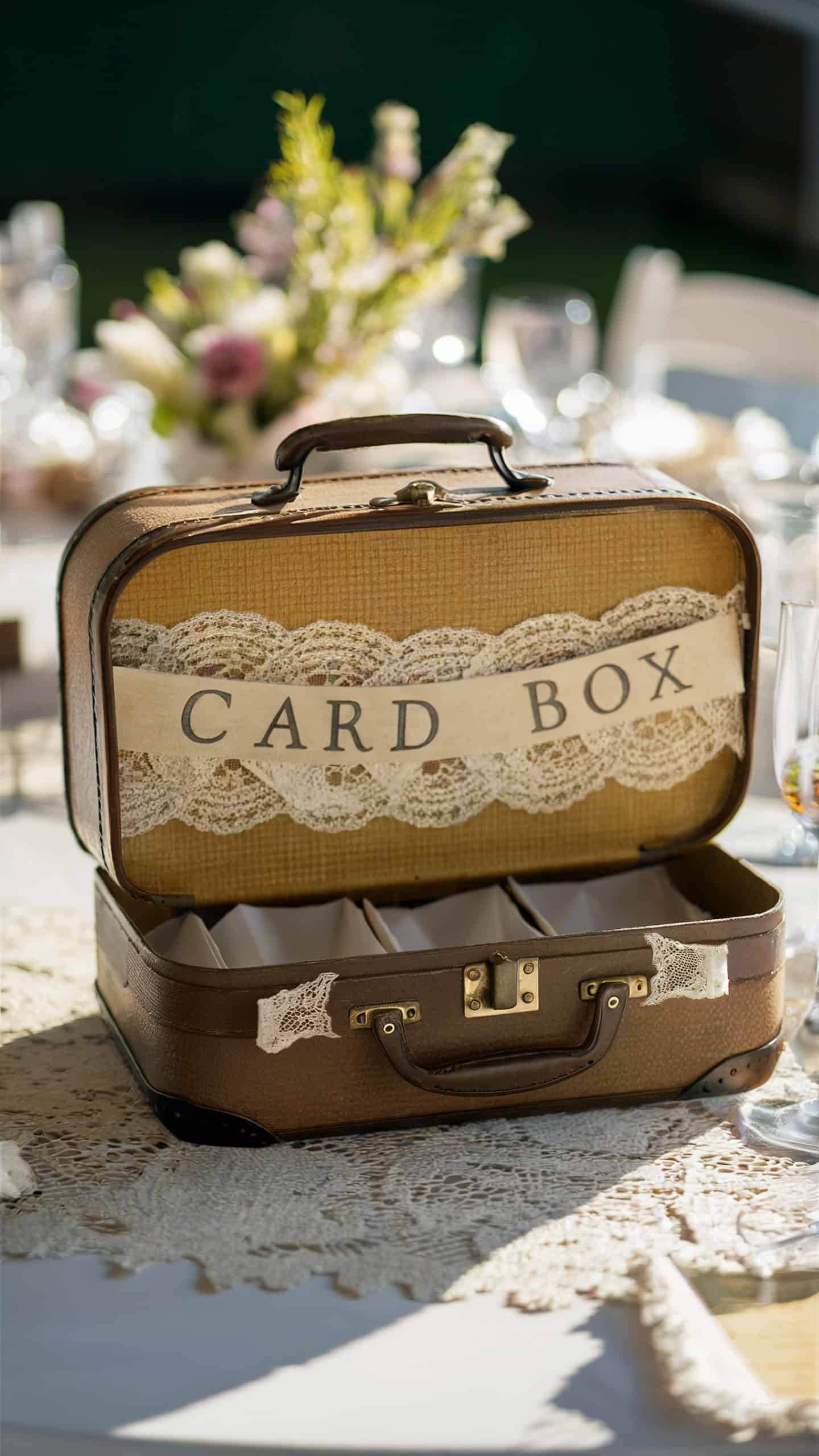 Vintage Suitcase Card Box