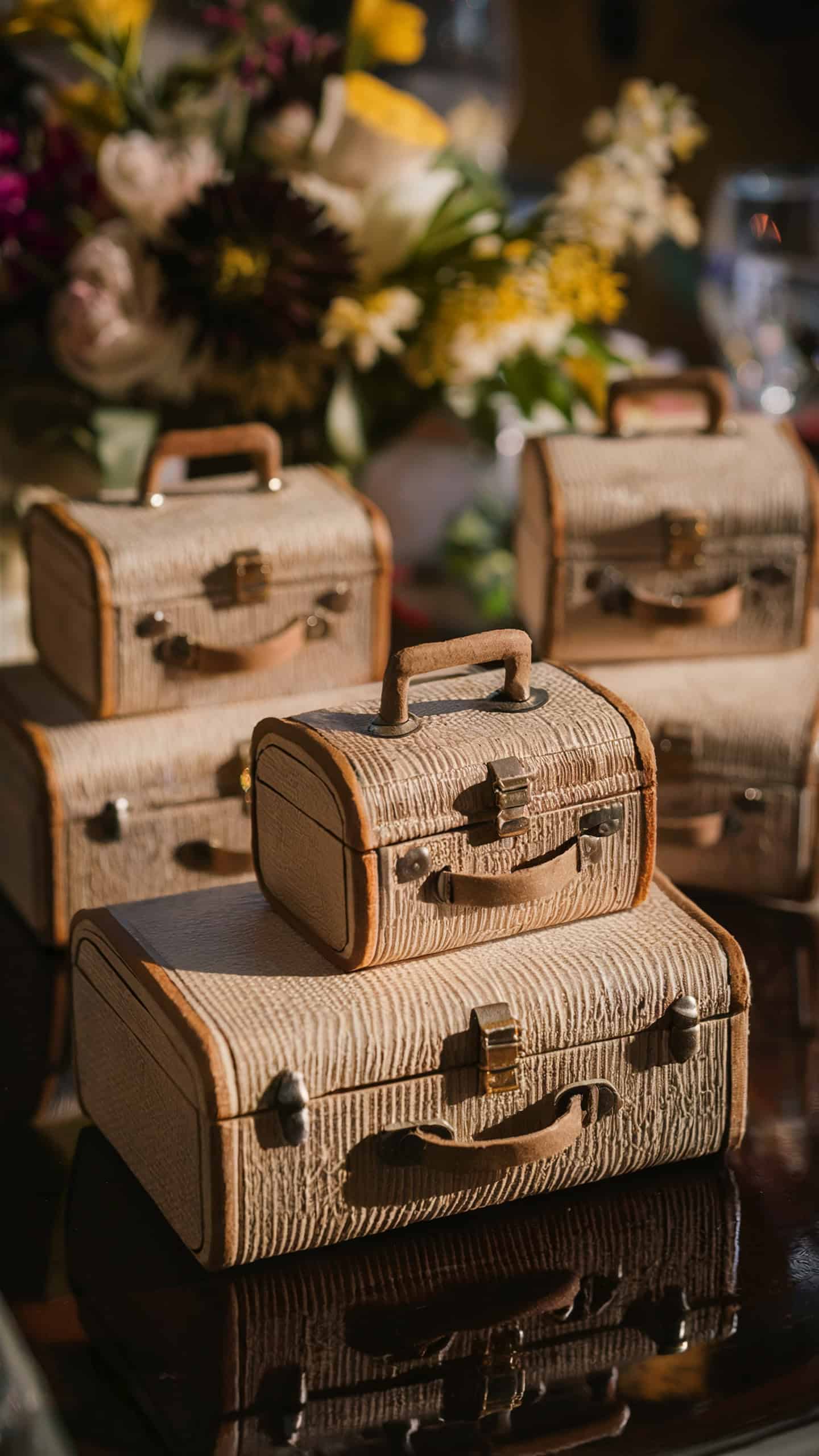 Vintage Suitcase Favor Boxes