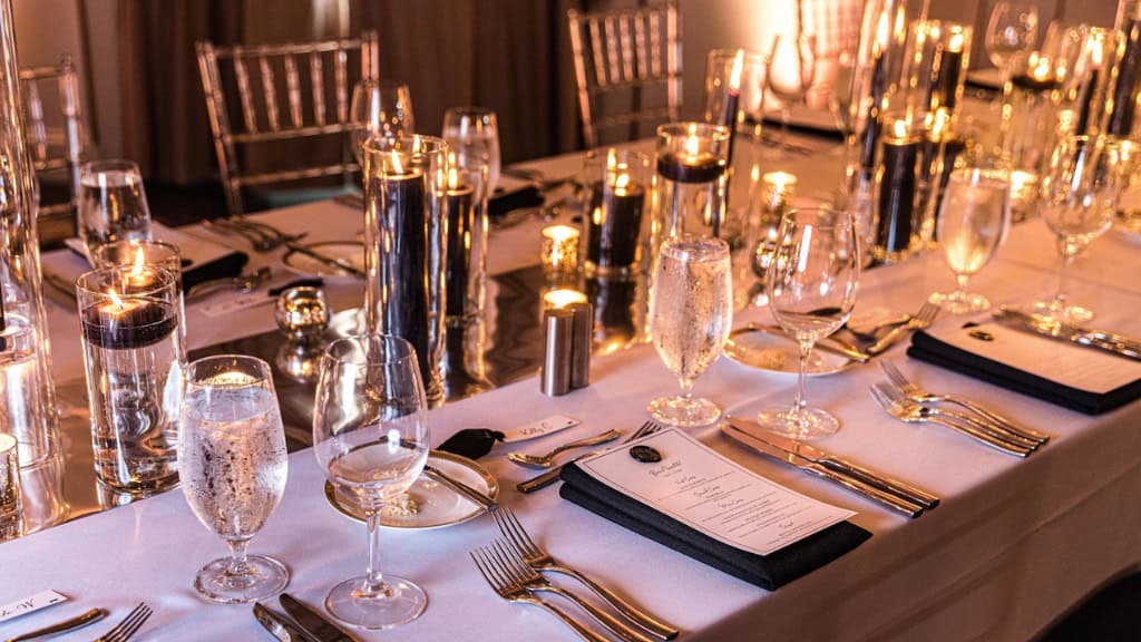 12-Inch Mirrored Table Runner in Gold and Silver