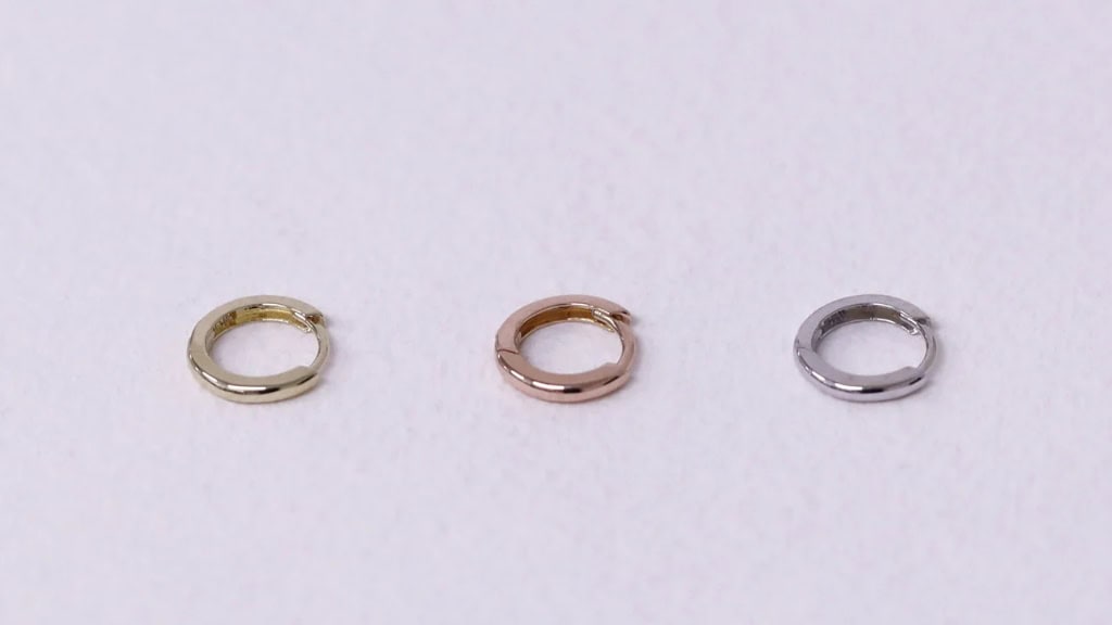 14K Gold 9mm Huggie Hoop Earrings