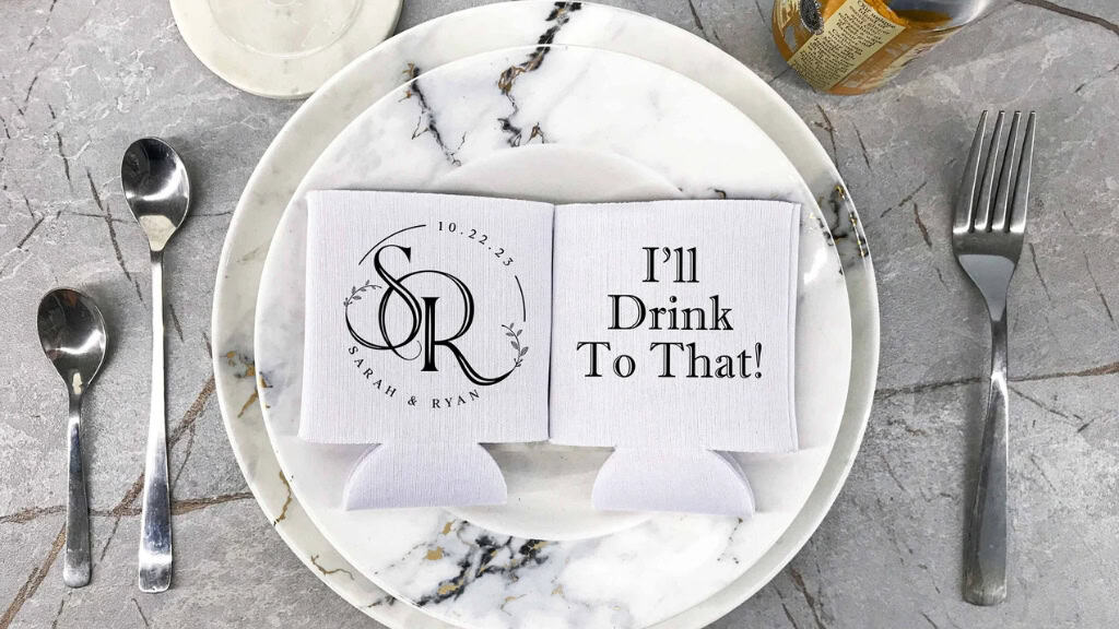 I'll Drink To That Monogram Wedding Coolers