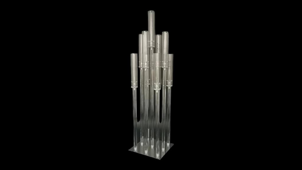 42" Crystal Tube Candelabra