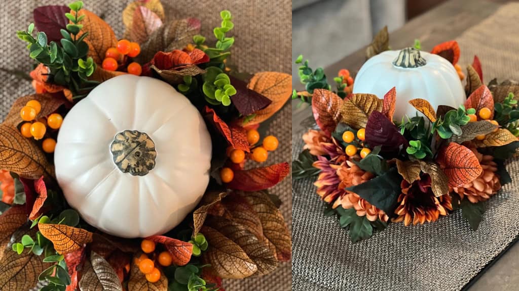 Autumn Pumpkin Floral Centerpiece