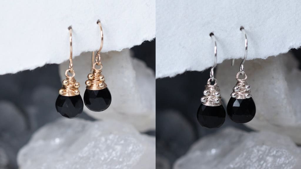 Black Onyx Teardrop Earrings