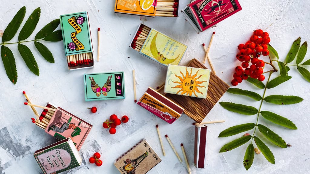 Custom Vintage Wedding Matchboxes