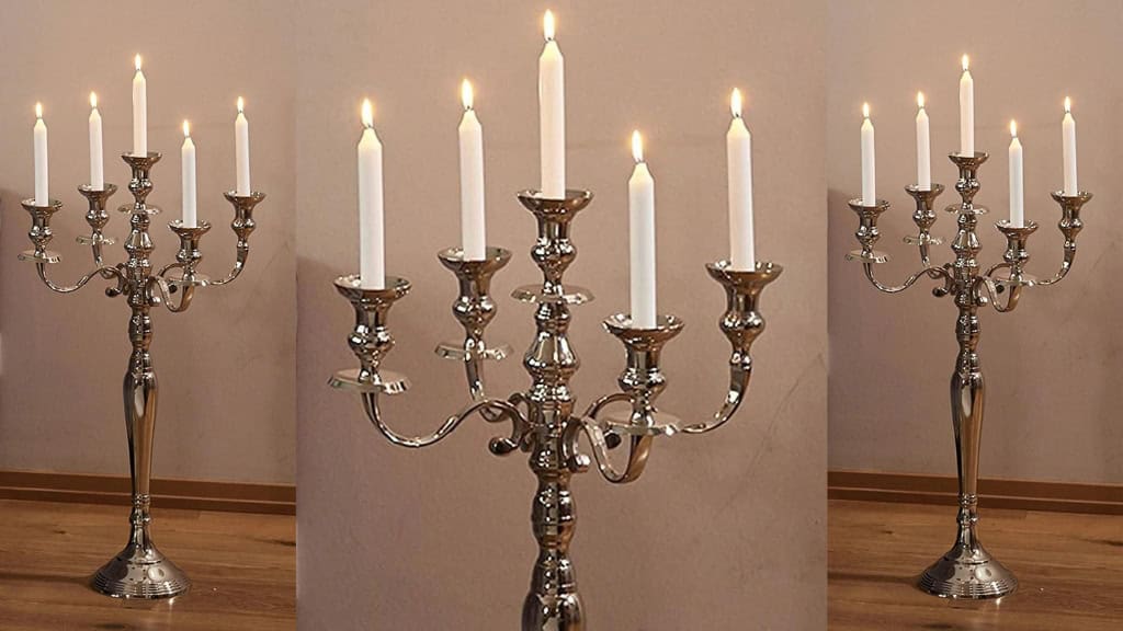 Silver-Plated 4-Arm Handcrafted Candelabra