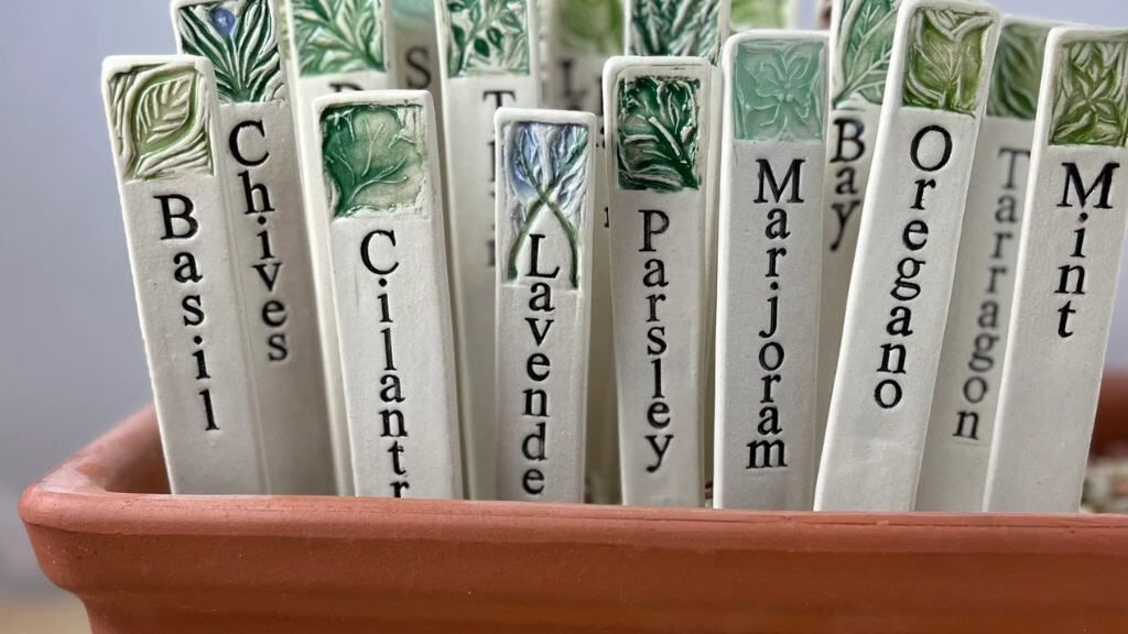 Ceramic Porcelain Herb Garden Markers