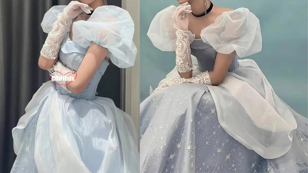Charming Blue Fairy Princess Ball Gown