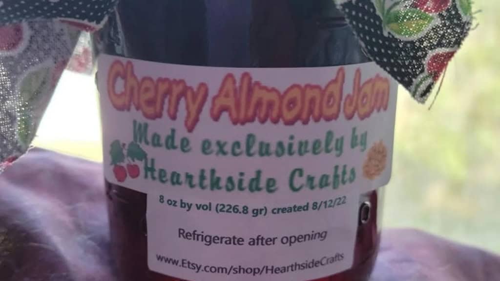 Cherry Almond Jam with Homemade Texture
