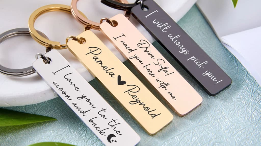 Custom Engraved Stainless Steel Keychain