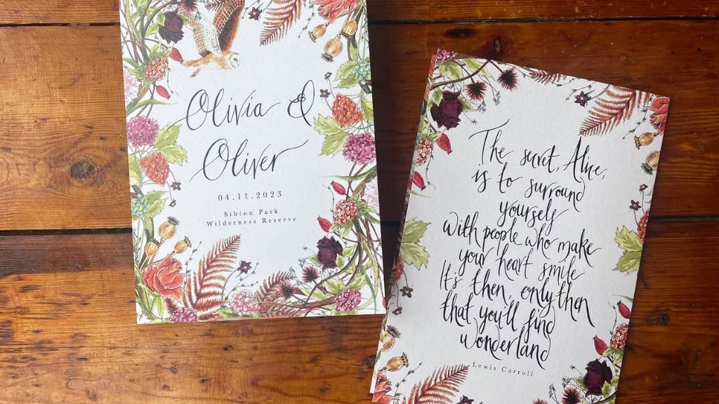 Custom Hand-Painted Wedding Stationery Deposit