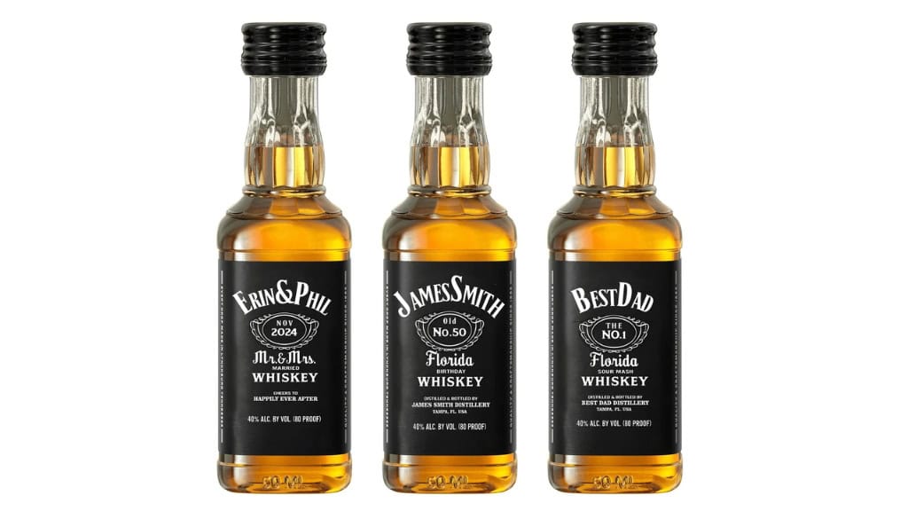 Personalized Mini Whiskey Bottle Favors