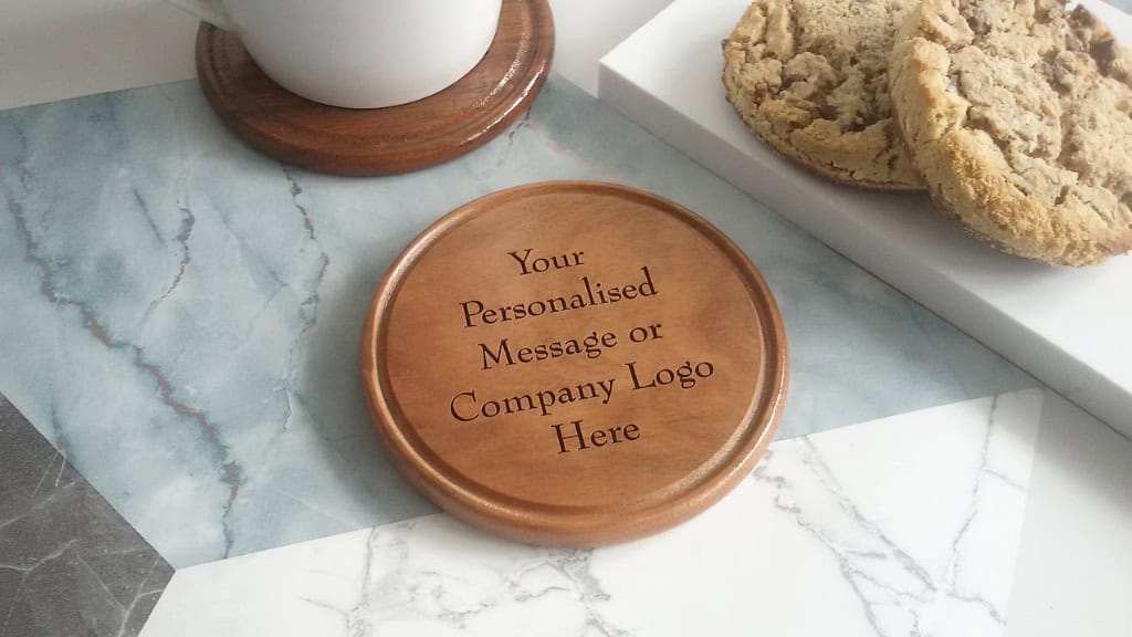 Custom Natural Wooden Coaster with Engraving