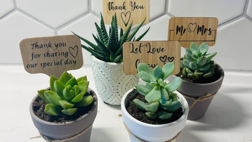 Customizable Plant Inserts for Party Favors