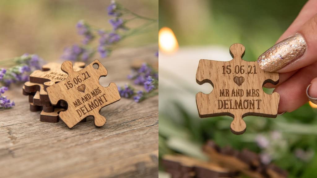 Custom Wedding Puzzle Favors