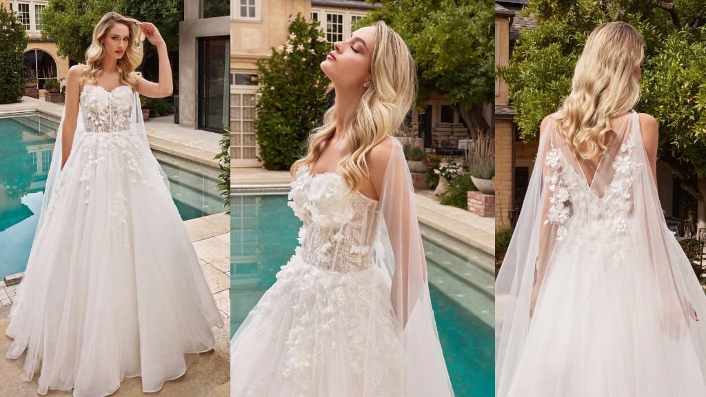 Dahlia Floral Lace Wedding Ball Gown
