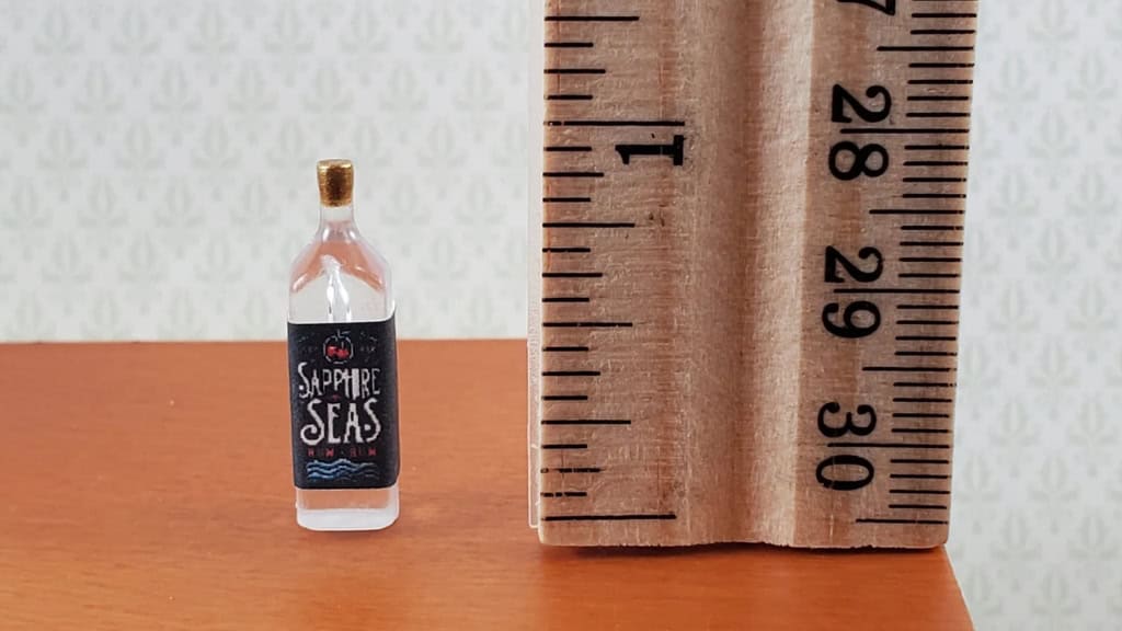 Sapphire Seas Miniature Rum Bottle