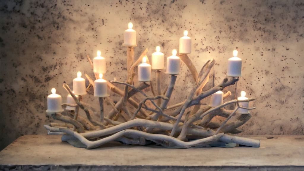 Driftwood 13-Candle Candelabra Centerpiece