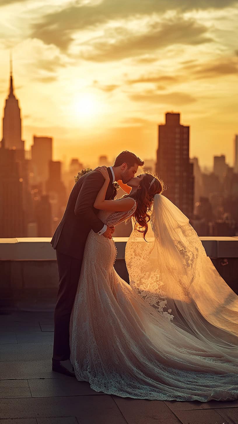 Elegant Dip Kiss