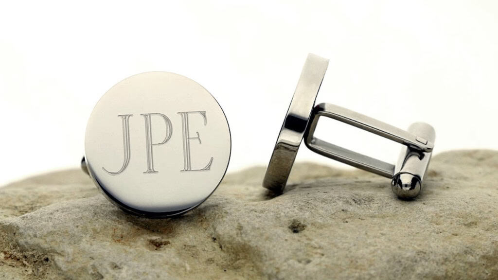 EtsyCustom Personalized Silver Cufflinks