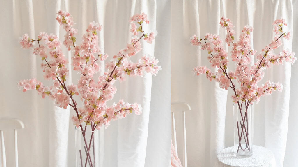 Faux Cherry Blossom Spray