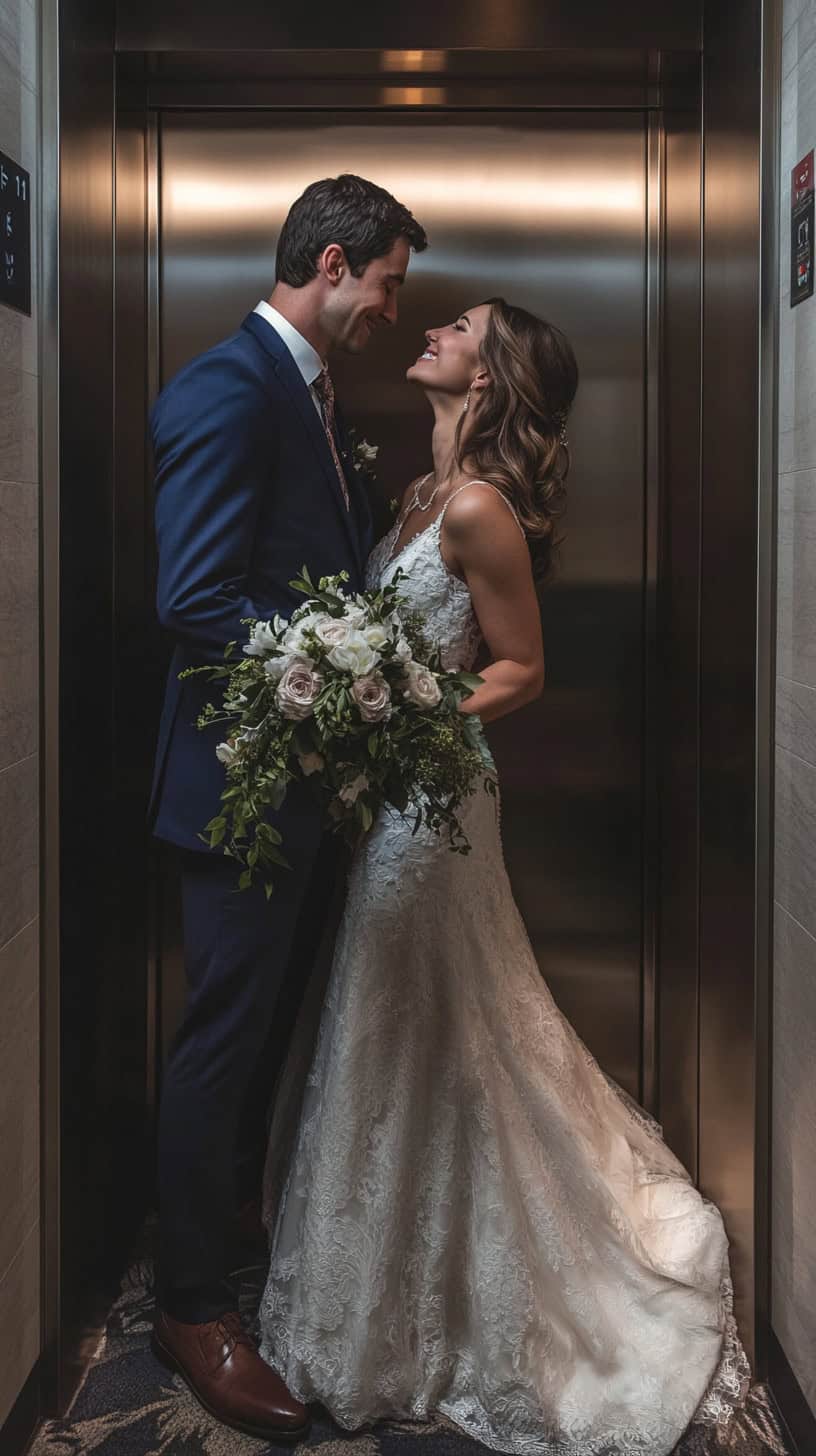First Elevator as Newlyweds