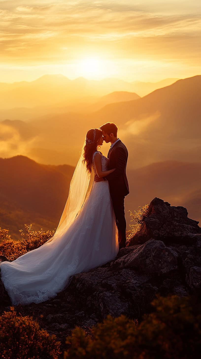 Forehead Kiss at Dawn