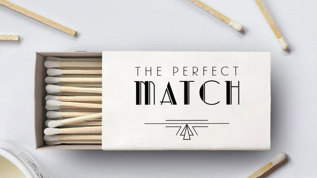 Gatsby Wedding Matchbox Favor
