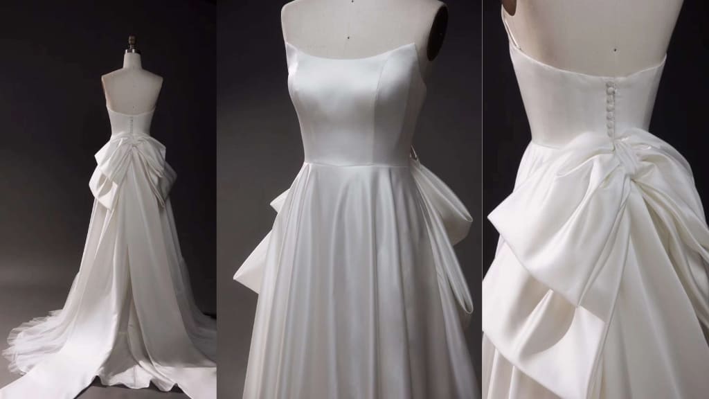 Giant Satin Bow with Removable Train