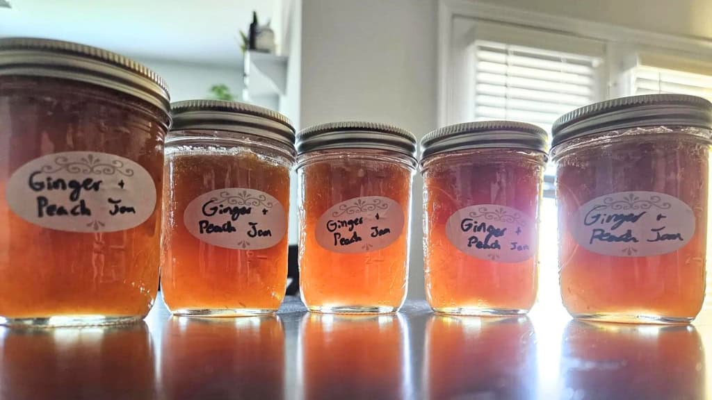 Homemade Ginger & Peach Jam