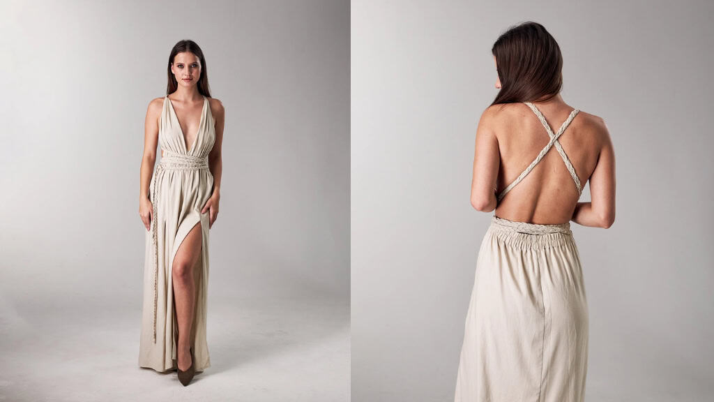 Goddess Greek Sleeveless Wedding Dress
