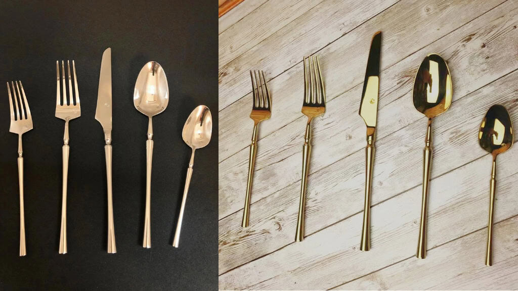 Gold/Silver Stainless Steel Flatware Set