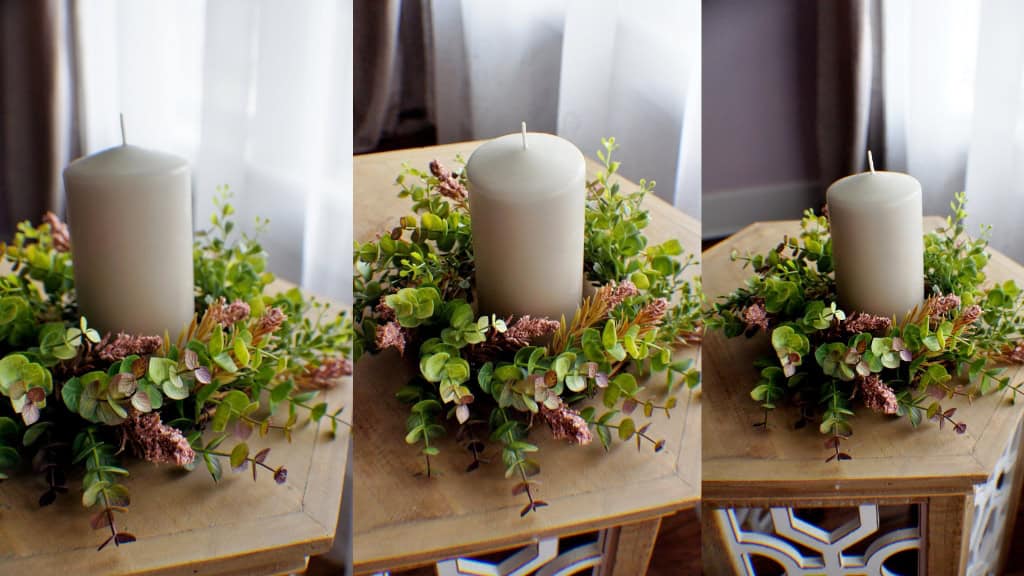 Greenery Farmhouse 3-Inch Pine Candle Ring